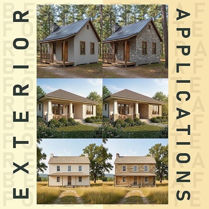 3D Faux Brick Wall Panels (9-Pack) - Easy DIY Install with Adhesive - Lightweight Styrofoam Stone Cladding for Interior & Exterior Travertine - 40"x20"