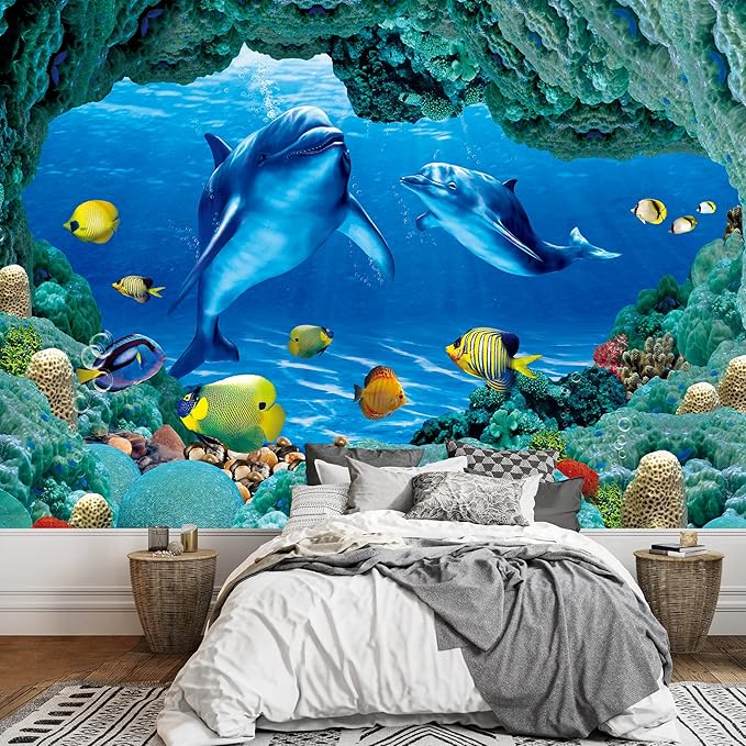 wall26 Wall Mural The Beautiful Undersea World Removable Self-Adhesive Large Wallpaper - 66x96 inches