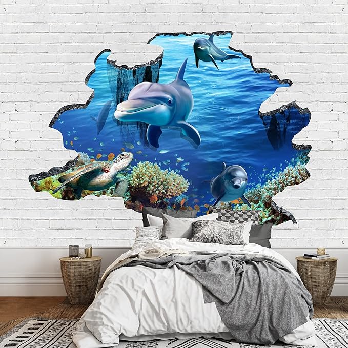wall26 Wall Mural The Beautiful Undersea World Removable Self-Adhesive Large Wallpaper - 66x96 inches