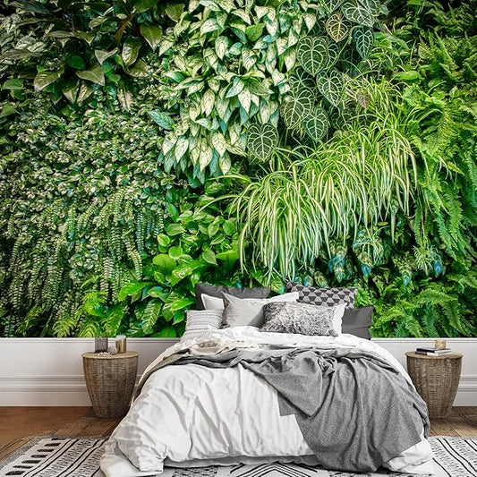 wall26 - Green Leaf Wall Texture Background - Removable Wall Mural | Self-Adhesive Large Wallpaper - 66x96 inches