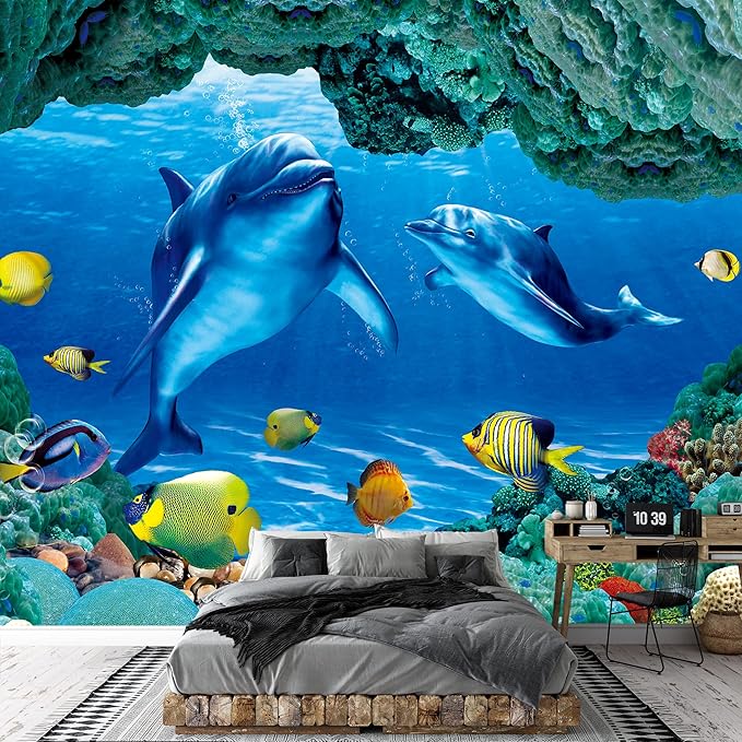 wall26 Wall Mural The Beautiful Undersea World Removable Self-Adhesive Large Wallpaper - 66x96 inches