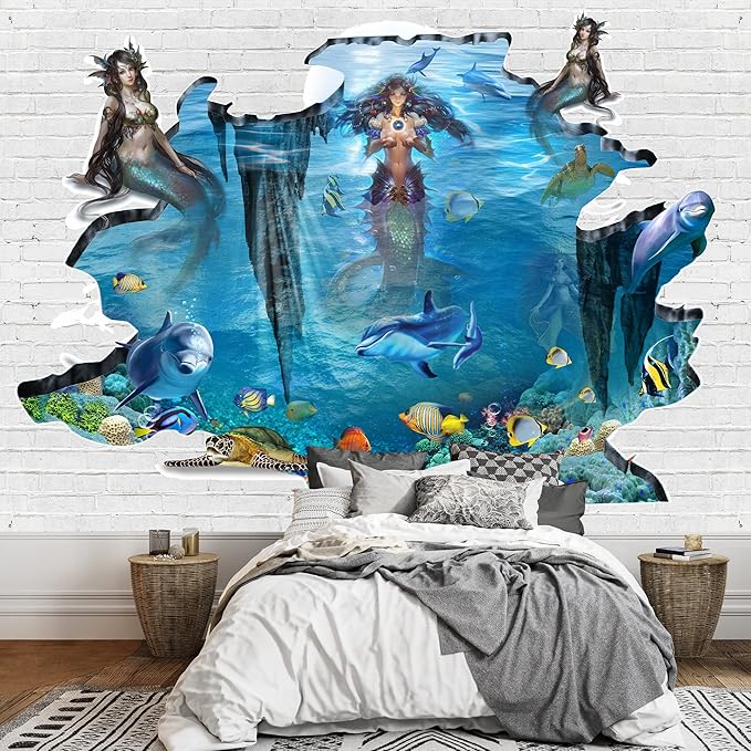 wall26 Wall Mural The Beautiful Undersea World Removable Self-Adhesive Large Wallpaper - 66x96 inches