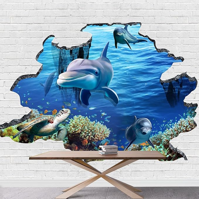 wall26 Wall Mural The Beautiful Undersea World Removable Self-Adhesive Large Wallpaper - 66x96 inches