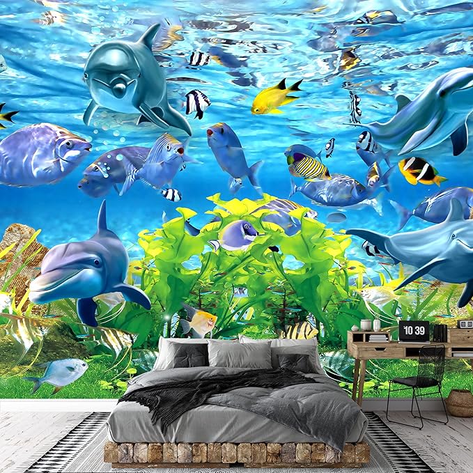 wall26 Wall Mural The Beautiful Undersea World Removable Self-Adhesive Large Wallpaper - 100x144 inches