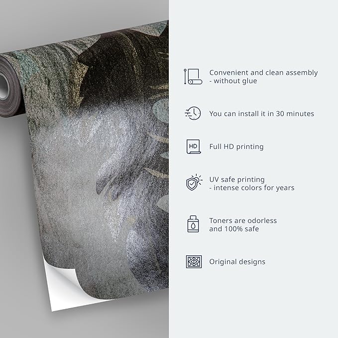 artgeist Wall Mural 3D Effect 193x138 in - XXL Peel and Stick Self-Adhesive Wallpaper Removable Large Sticker Foil Wall Decor Print Picture Image Design - Dinosaurs City 10110902-10