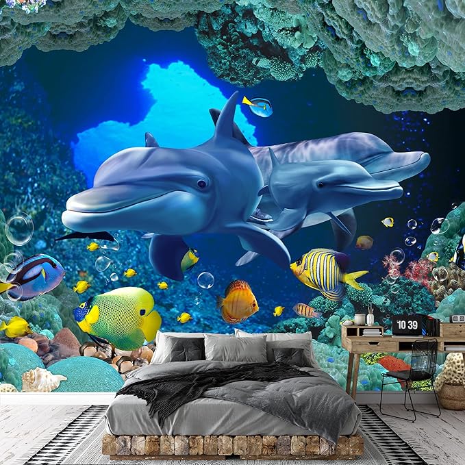 wall26 Wall Mural The Beautiful Undersea World Removable Self-Adhesive Large Wallpaper - 66x96 inches