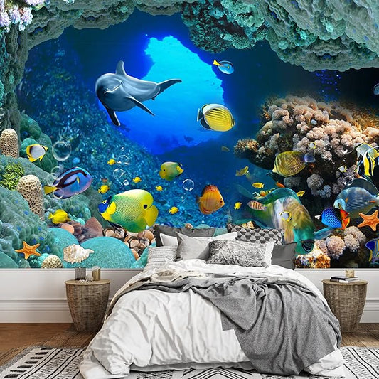 wall26 Wall Mural The Beautiful Undersea World Removable Self-Adhesive Large Wallpaper - 66x96 inches