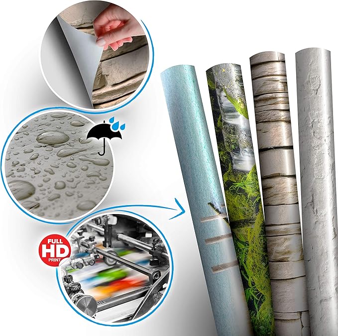 artgeist Wall Mural 3D Effect 135x101 in - Peel and Stick Self-Adhesive Wallpaper Removable Large Sticker Foil Wall Decor Print Picture Image Design - Dinosaurs City g-C-0223-a-a