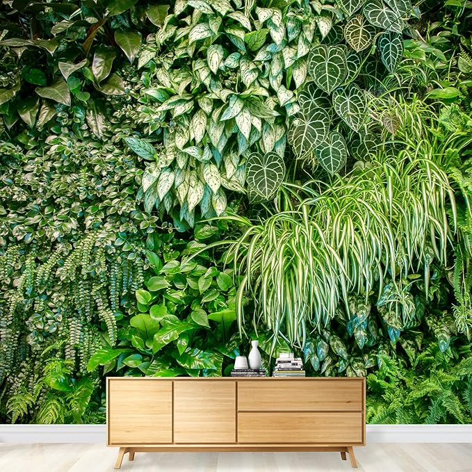 wall26 - Green Leaf Wall Texture Background - Removable Wall Mural | Self-Adhesive Large Wallpaper - 66x96 inches