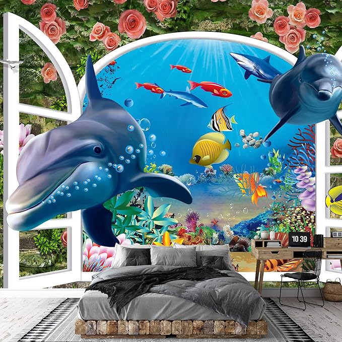wall26 Wall Mural The Beautiful Undersea World Removable Self-Adhesive Large Wallpaper - 66x96 inches