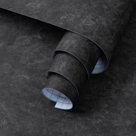 15.7'' x 590.5'' Concrete Wallpaper Peel and Stick - Grey Cement Wall Paper for Bedroom - Gray Self-Adhesive Waterproof Contact Paper for Countertop - Textured Vinyl Wrap Stickers for Living Room