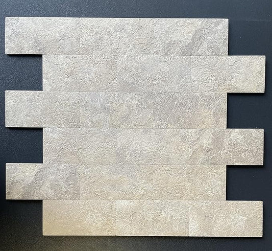 20-Pack Peel and Stick Tile Backsplash 12"X12" PVC Wall Tiles, Stick on Backsplash for Kitchen, Bathroom Tile, Fireplace Décor, Laundry Table, Stair Decals in Beige Ecru