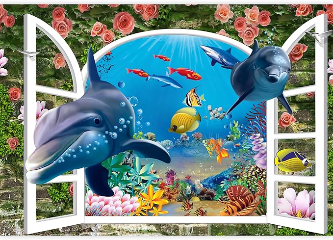 wall26 Wall Mural The Beautiful Undersea World Removable Self-Adhesive Large Wallpaper - 66x96 inches