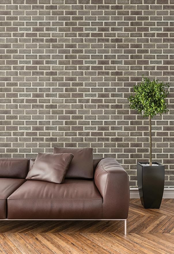 3D Faux Brick Wall Panels – Lightweight Styrofoam Cladding for Interior & Exterior Use | DIY Decorative Panels | 9 Pack (40"x20") | Ideal for Living Room, Kitchen, Outdoor Walls Silverstone