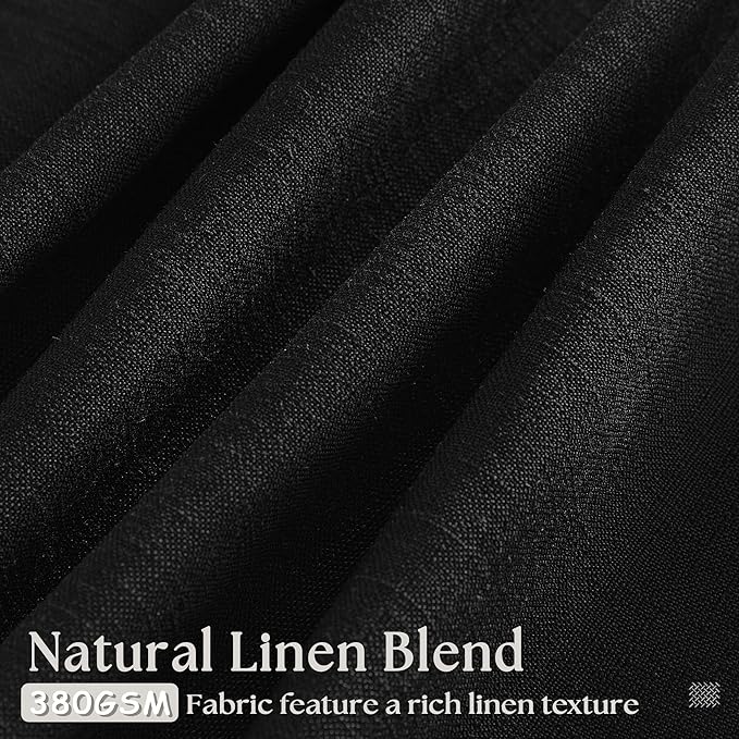 120 Inch Curtains High Ceiling Tall Curtains 2 Panels Set for Living Room Pinch Pleated with Hooks Rings Back Tab Bohemian Semi Sheer Drapes Cottage Long Large Window Drapes 120 Length Black